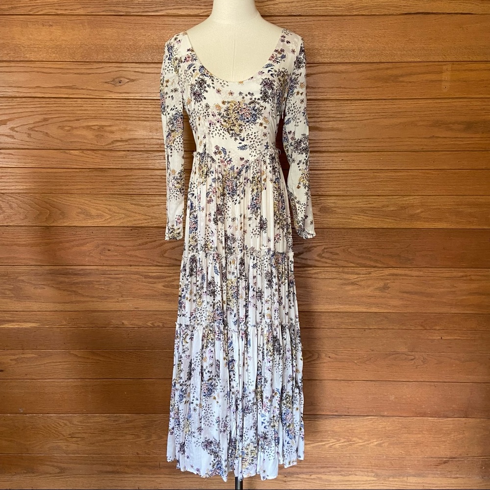 Free People Fall in Love floral tiered maxi dress